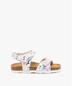 GEMO Sandales bébé fille à semelle liège et brides scratch imprimées rose standard