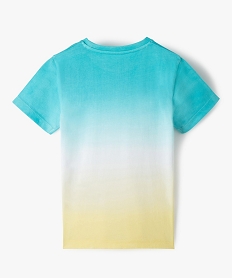 tee-shirt garcon a manches courtes degrade de couleurs vertG232401_3