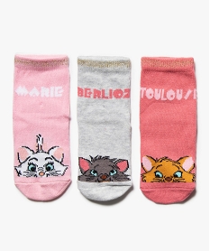 GEMO Chaussettes bébé fille avec motifs Aristochats (lot de 3) - Disney Rose