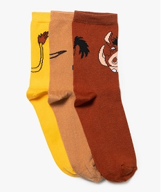 GEMO Chaussettes garçon avec motifs (lot de 3) - Disney Jaune