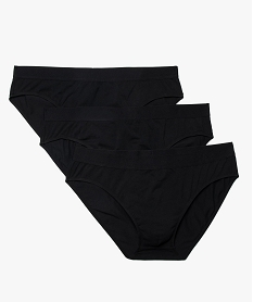 slip homme en coton stretch avec taille elastiquee (lot de 3) noir slipsG235301_1