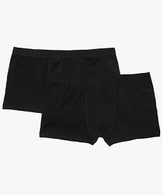 GEMO Boxer homme grande taille uni en coton biologique (lot de 2) Noir