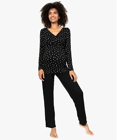 pyjama de grossesse et dallaitement imprime noir pyjamas ensembles vestesG236201_1