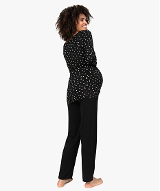 pyjama de grossesse et dallaitement noir pyjamas ensembles vestesG236201_3