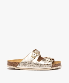 GEMO Mules fille à talon plat et brides métallisées ajustables Multicolore