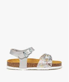 GEMO Sandales fille à semelle liège et larges brides à boucle coloris assortis