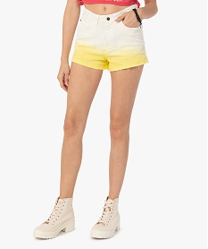 GEMO Short femme coloris tie and dye – Camps United Blanc