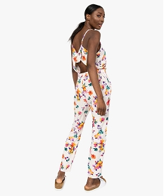 combinaison pantalon femme a motifs fleuris imprimeG243201_3