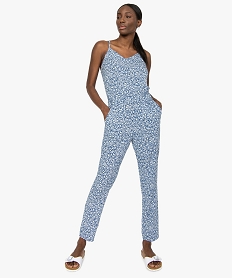 GEMO Combinaison pantalon femme à motifs fleuris Imprimé