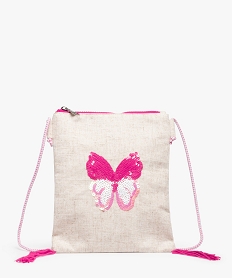 sac fille pochette a bandouliere motif papillon en sequins multicoloreG256601_1