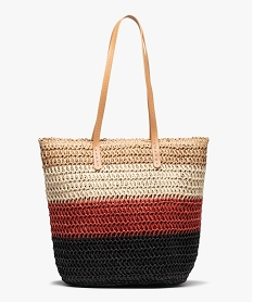 sac de plage femme en paille multicolore multicolore cabas - grand volumeG257701_1