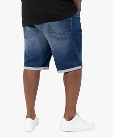 bermuda homme en denim extensible gris shorts en jeanG258401_3