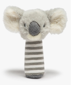 hochet peluche bebe a tete de koala - keel toys grisG260601_1