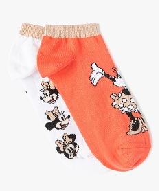 socquettes femme avec motifs minnie (lot de 2) - disney rougeG263701_1