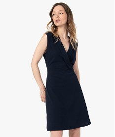 GEMO Robe femme sans manches avec dos dentelle Bleu