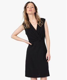 GEMO Robe femme sans manches avec dos dentelle Noir