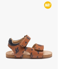 GEMO Sandales garçon dessus cuir imprimé cactus – NA! Orange