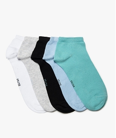 GEMO Chaussettes fille ultra courtes (lot de 5) noir standard