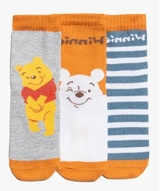 GEMO Chaussettes bébé à motifs Winnie l’ourson  (lot de 3) – Disney Jaune