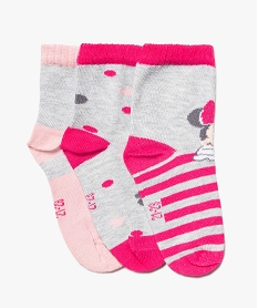 GEMO Chaussettes bébé fille tige haute imprimées Minnie - Disney (lot de 3) Blanc