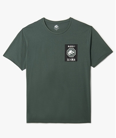 GEMO Tee-shirt homme grande taille manches courtes imprimé dos - Jurassic World Vert