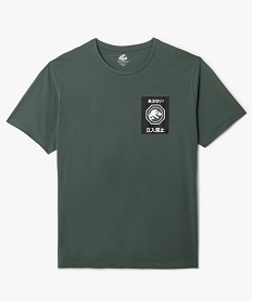 GEMO Tee-shirt homme grande taille manches courtes imprimé dos - Jurassic World vert standard