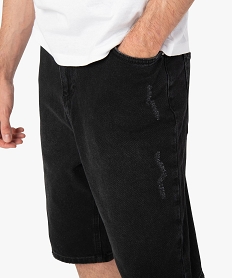 bermuda en jean pour homme effet patine noirG278201_2