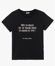 tee-shirt femme a message fantaisie - gemo x les vilaines filles noirG282301_4