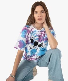 GEMO Tee-shirt femme à manches courtes Lilo et Stitch- Disney Multicolore