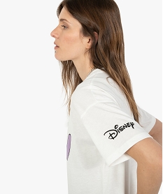 tee-shirt femme a manches courtes lilo et stitch- disney beigeG282601_2