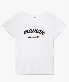 tee-shirt femme a manches courtes special maman blanc t-shirts manches courtesG282701_4