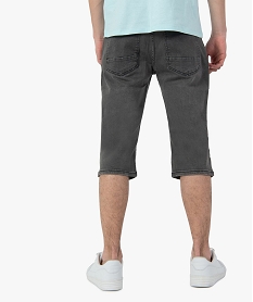 bermudapantacourt homme en jean legerement delave gris shorts et bermudasG285001_3