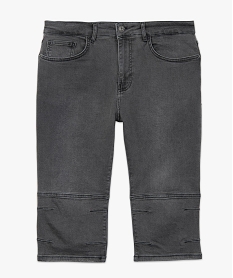 bermudapantacourt homme en jean legerement delave gris shorts et bermudasG285001_4