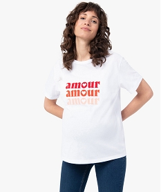 tee-shirt compatible allaitement avec motif blancG288801_1