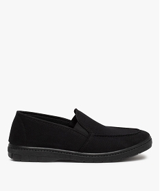 GEMO Chaussons homme unis en toile noir standard
