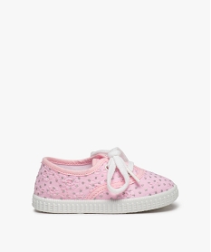 GEMO Tennis bébé fille en dentelle anglaise et pois brillants rose standard