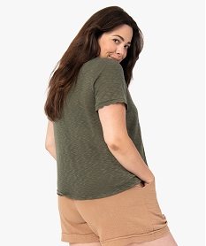 tee-shirt femme grande taille en maille avec col v vertG292201_3