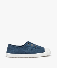 GEMO Baskets fille en toile unie et bout renforcé bleu standard