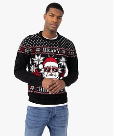 GEMO Pull de Noël homme multicolore Noir