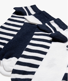 chaussettes garcon bicolores ultra-courtes (lot de 5) bleu standardG294101_2