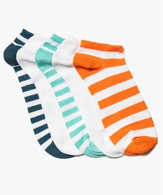 GEMO Chaussettes garçon bicolores ultra-courtes (lot de 5) Multicolore