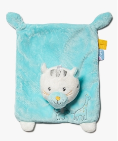 GEMO Doudou plat bébé avec tête de tigre – Sucre d’Orge Bleu