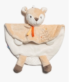 doudou plat bebe multi-matieres avec tete de biche– sucre d’orge beigeG295201_1