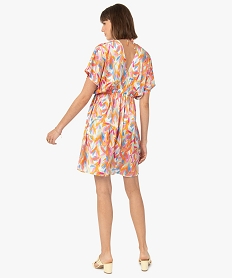 robe femme imprimee avec double decollete en v imprimeG300301_3