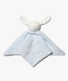 GEMO Doudou plat lapin en maille extra douce Blanc