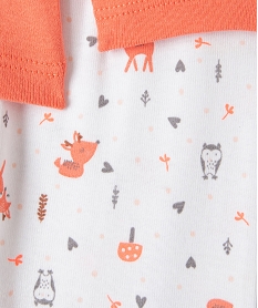 pyjama bebe 2 pieces en jersey de coton imprime - no gaspi roseG301701_2
