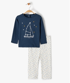 pyjama bebe 2 pieces en jersey imprime - no gaspi bleu pyjamas 2 piecesG301901_1