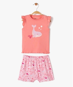 pyjama bebe fille 2 pieces imprime - no gaspi rose pyjamas 2 piecesG302101_1