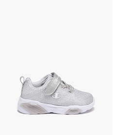 GEMO Baskets fille brillantes à semelle lumineuse – Champion Wave argente