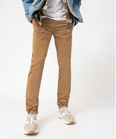 pantalon chino en coton stretch coupe slim homme brun pantalons de costumeG304401_1